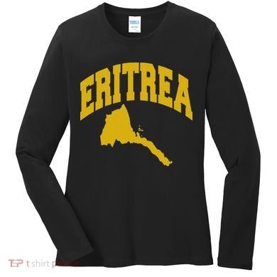 Love Eritrea With Eritrean Map Eritrea Pride Women's Long Sleeve Shirt