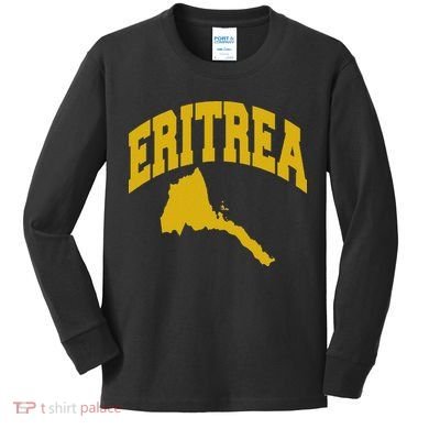 Love Eritrea With Eritrean Map Eritrea Pride Kids Long Sleeve Shirt