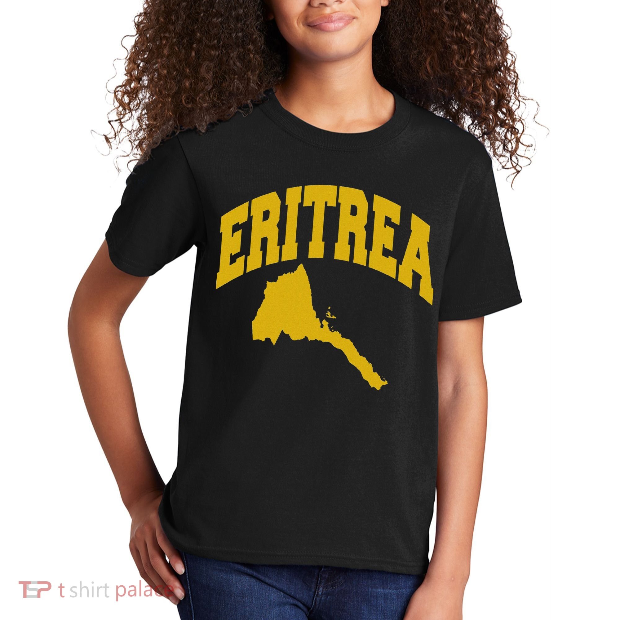 Love Eritrea With Eritrean Map Eritrea Pride Kids T-Shirt