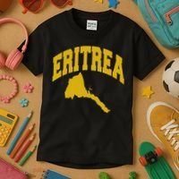 Love Eritrea With Eritrean Map Eritrea Pride Kids T-Shirt thumb 3