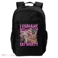 Lesbians Eat What?! Funny Cat Pride Lgbtq Pun Backpack thumb 0