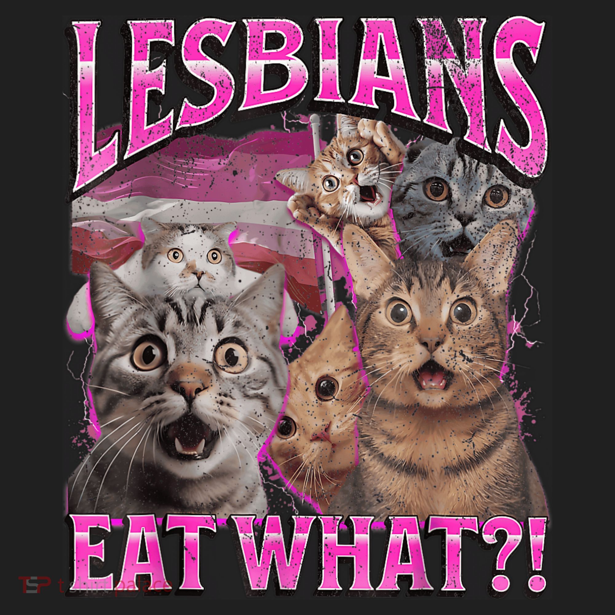 Lesbians Eat What?! Funny Cat Pride Lgbtq Pun Hat