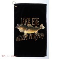 Lake Erie Walleye Whisperer Fishing Golf Towel thumb 0