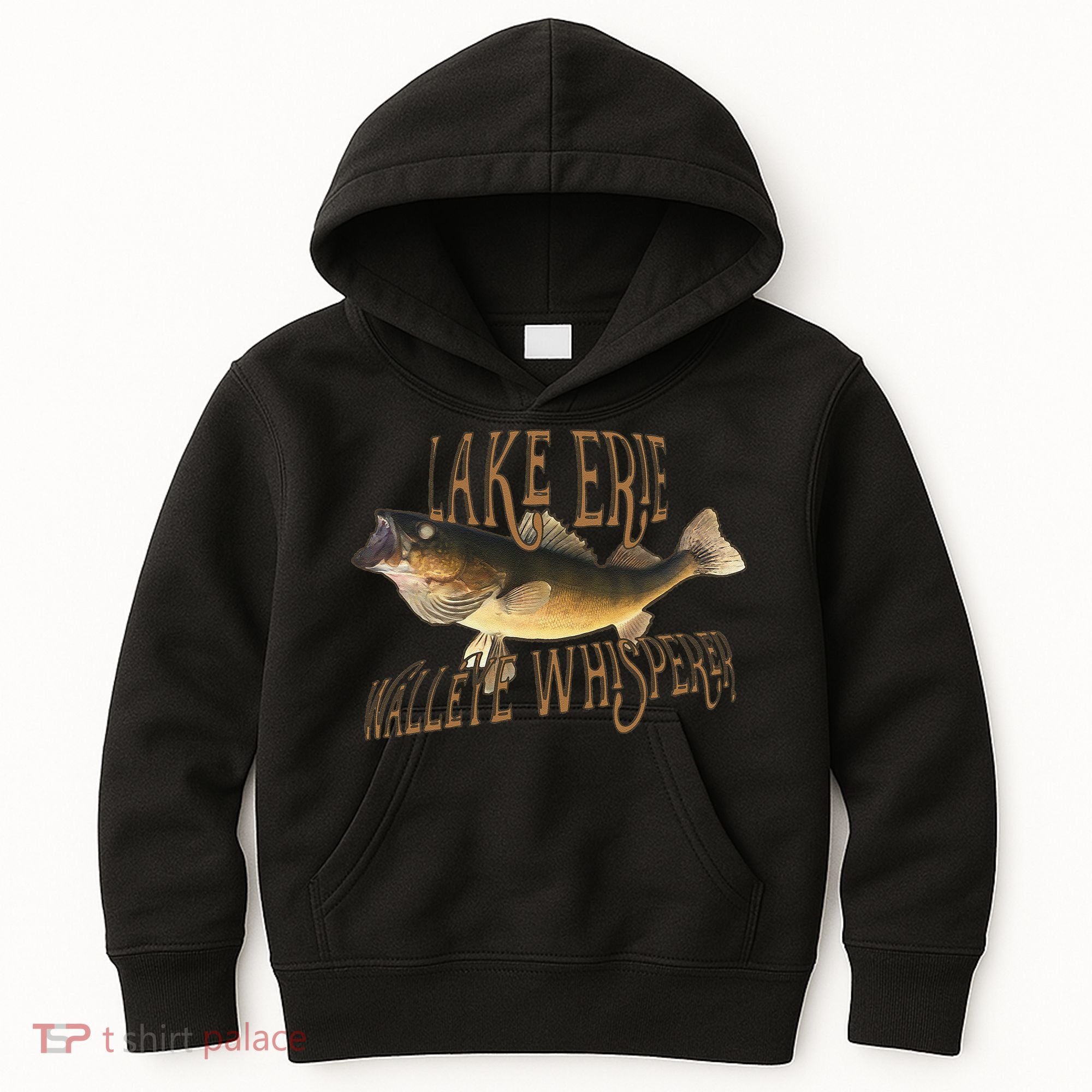 Lake Erie Walleye Whisperer Fishing Kids Hoodie