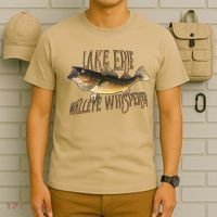 Lake Erie Walleye Whisperer Fishing T-Shirt thumb 6