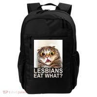 Lesbians Eat What Funny Cat Backpack thumb 0