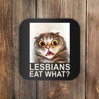 Lesbians Eat What Funny Cat Coaster thumb 0