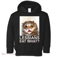 Lesbians Eat What Funny Cat Toddler Hoodie thumb 0