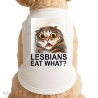 Lesbians Eat What Funny Cat Doggie Tank thumb 0