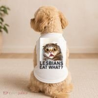 Lesbians Eat What Funny Cat Doggie Tank thumb 2