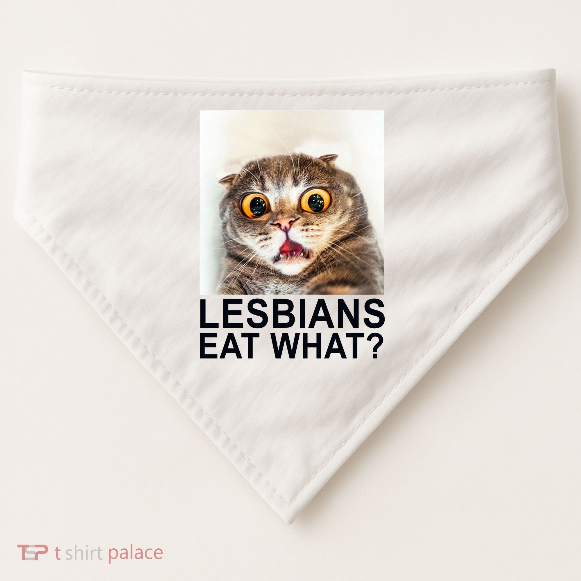 Lesbians Eat What Funny Cat USA-Made Doggie Bandana