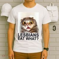 Lesbians Eat What Funny Cat T-Shirt thumb 6