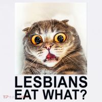 Lesbians Eat What Funny Cat Bucket Hat thumb 4