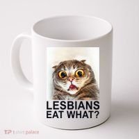 Lesbians Eat What Funny Cat Coffee Mug thumb 0