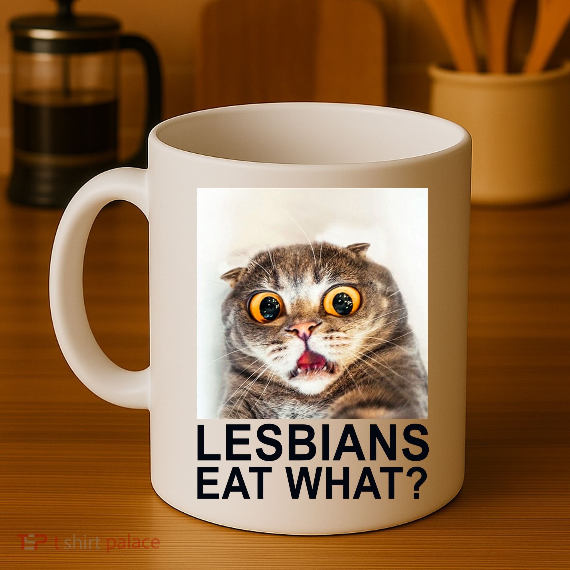 Lesbians Eat What Funny Cat Coffee Mug