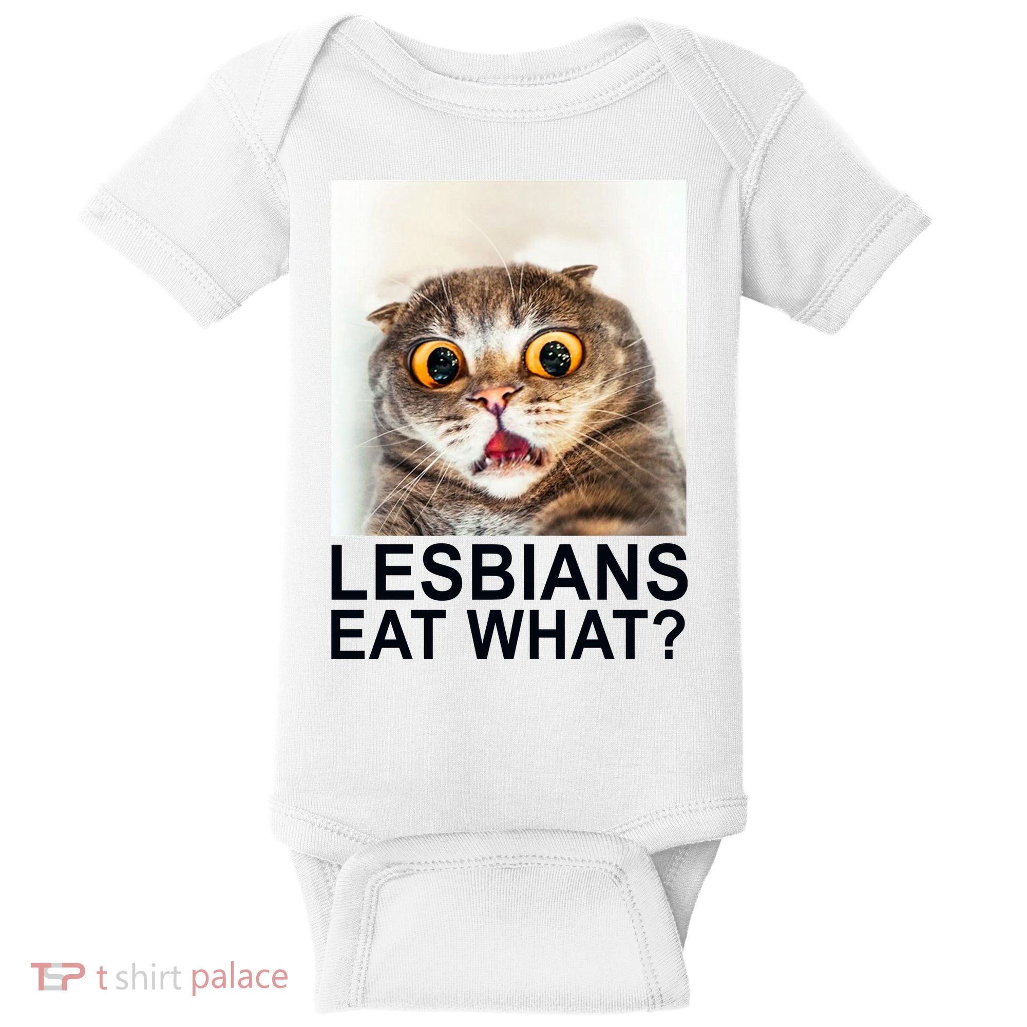 Lesbians Eat What Funny Cat Baby Bodysuit