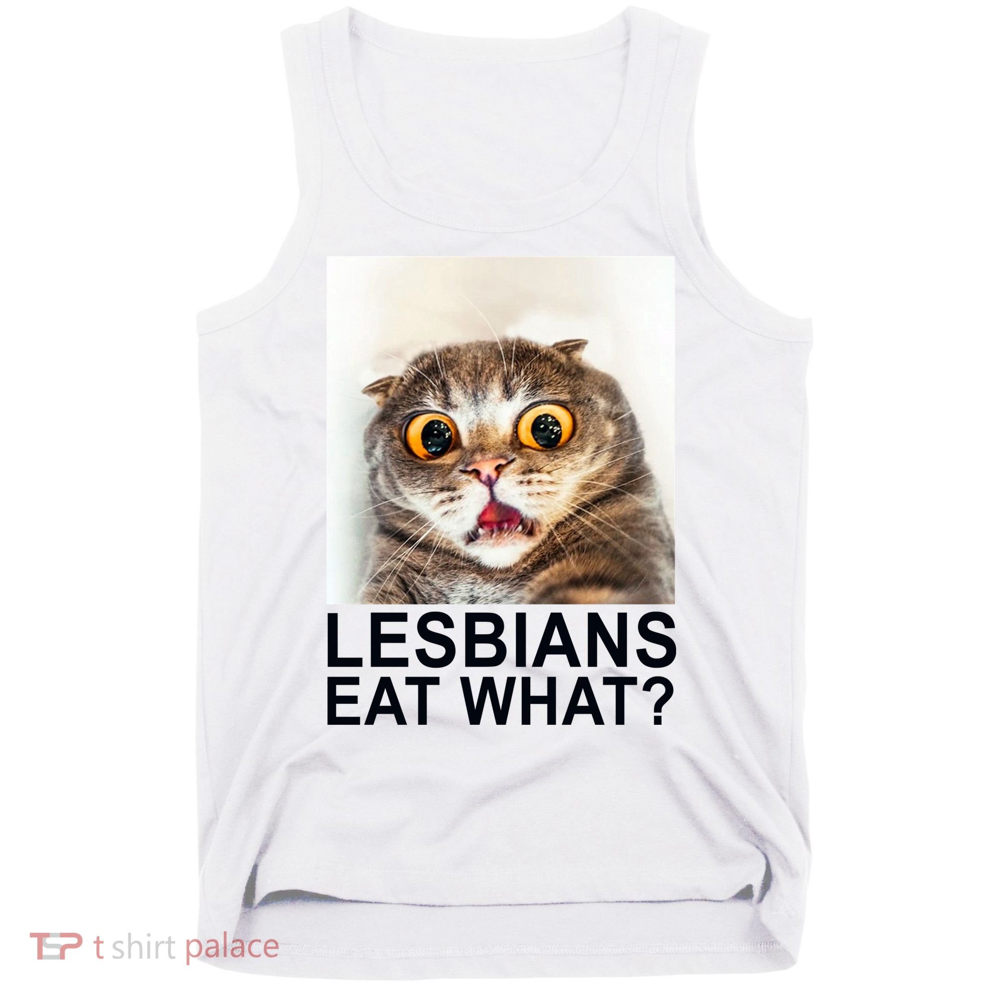 Lesbians Eat What Funny Cat Tank Top
