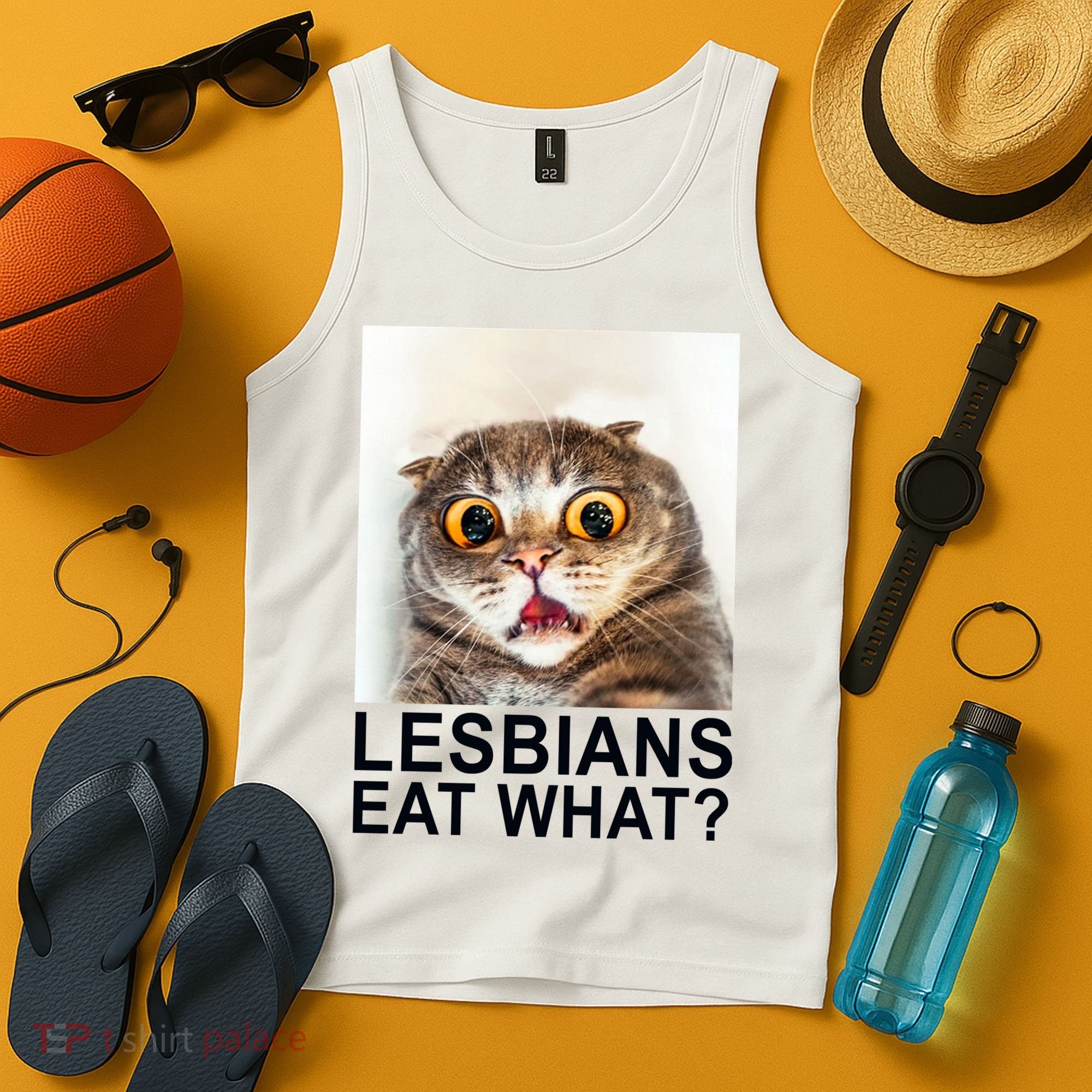 Lesbians Eat What Funny Cat Tank Top