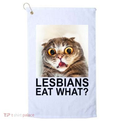 Lesbians Eat What Funny Cat Golf Towel