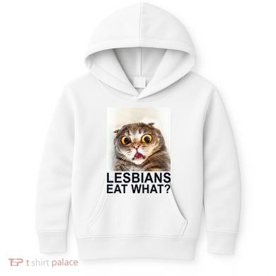 Lesbians Eat What Funny Cat Kids Hoodie