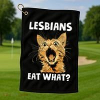 Lesbians Eat What Golf Towel thumb 1