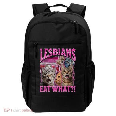 Lesbians Eat What Funny Offensive Cat Bootleg Sarcastic Backpack