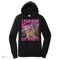 Lesbians Eat What Funny Offensive Cat Bootleg Sarcastic Women's Hoodie thumb 0