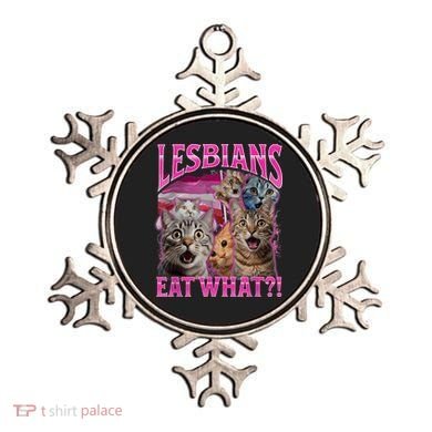 Lesbians Eat What Funny Offensive Cat Bootleg Sarcastic Ornament