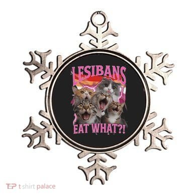 Lesbians Eat What Funny Offensive Cat Unhinged 90s Meme Ornament