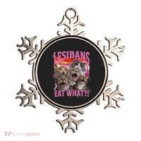 Lesbians Eat What Funny Offensive Cat Unhinged 90s Meme Ornament thumb 0