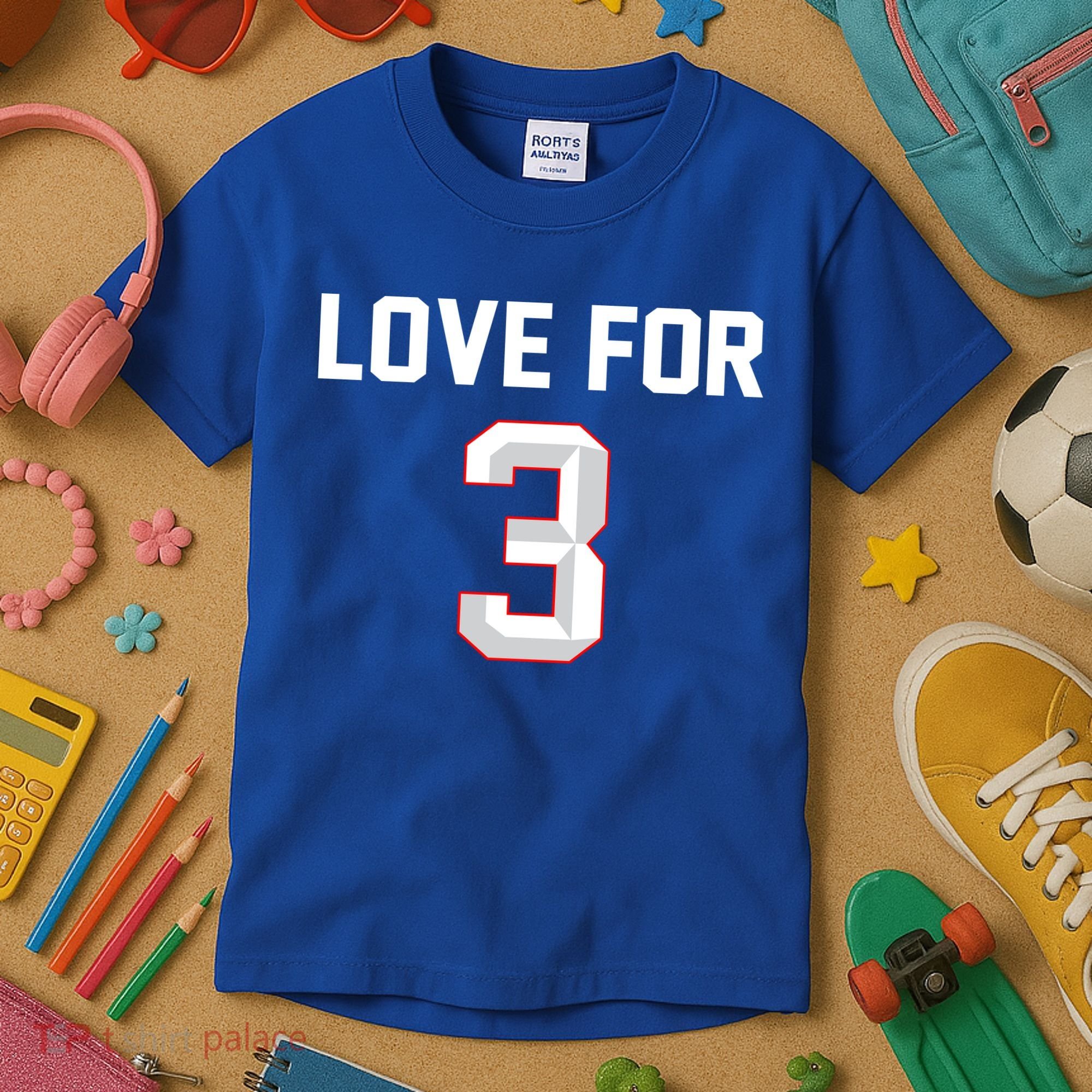 Love For 3 Pray For Damar Show Love Kids T-Shirt