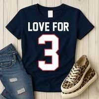 Love For 3 Buffalo Football Tribute Women's T-Shirt thumb 3