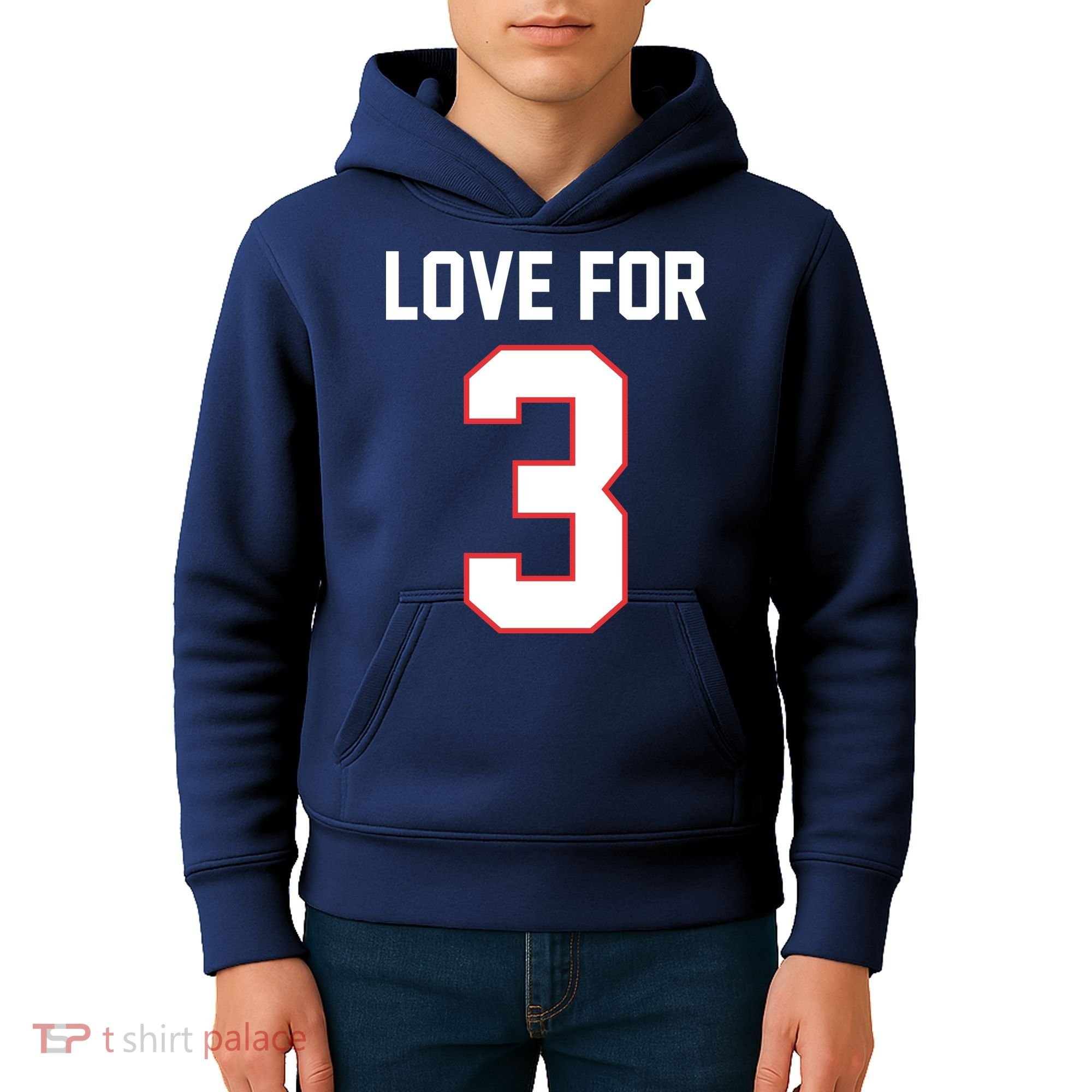 Love For 3 Buffalo Football Tribute Kids Hoodie