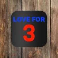 Love For 3 Football Coaster thumb 0