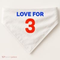 Love For 3 Football USA-Made Doggie Bandana thumb 0