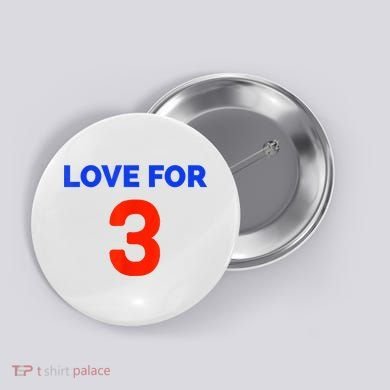 Love For 3 Football Button
