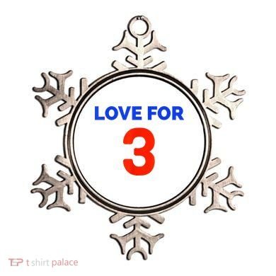 Love For 3 Football Ornament