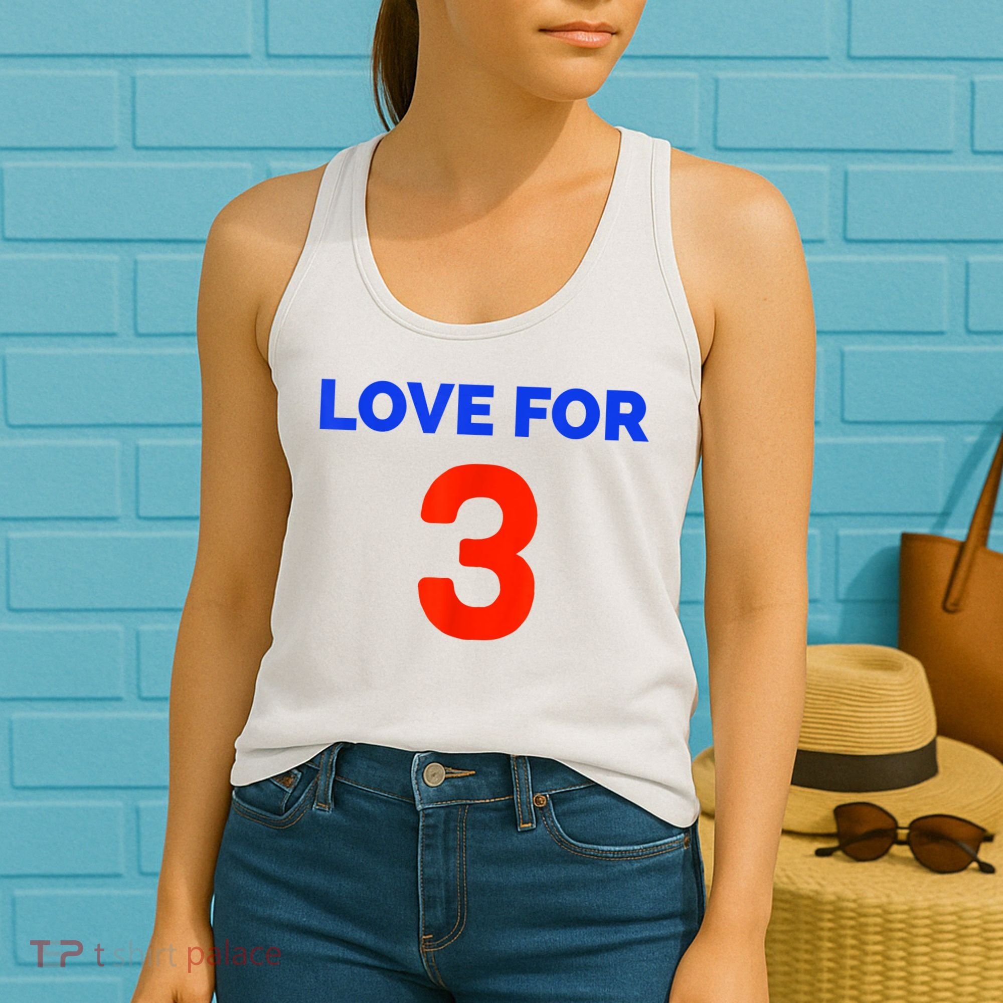 Love For 3 Football Women's Tank Top