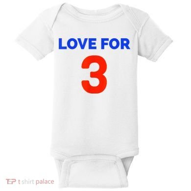 Love For 3 Football Baby Bodysuit