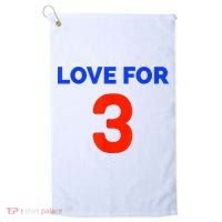 Love For 3 Football Golf Towel thumb 0
