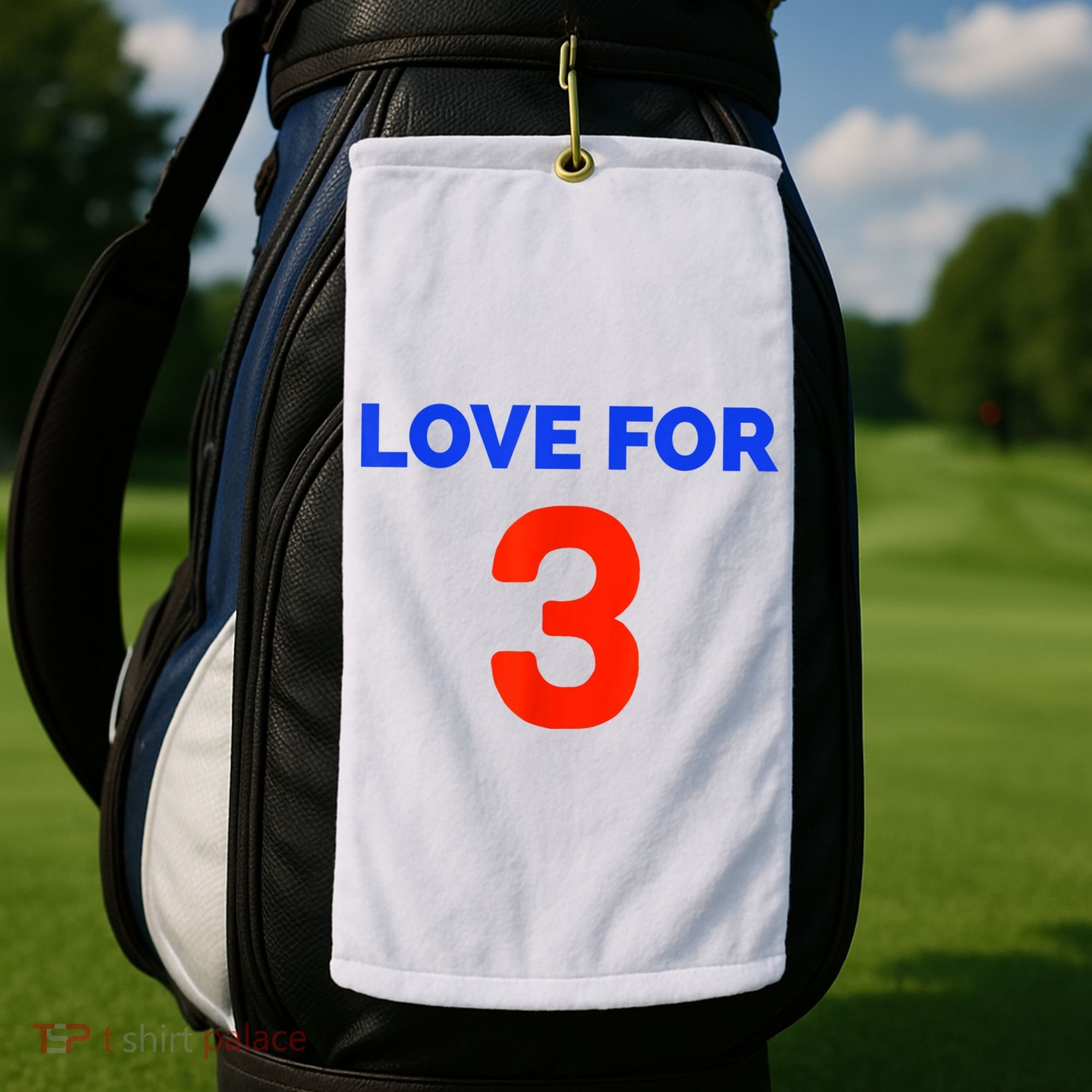 Love For 3 Football Golf Towel