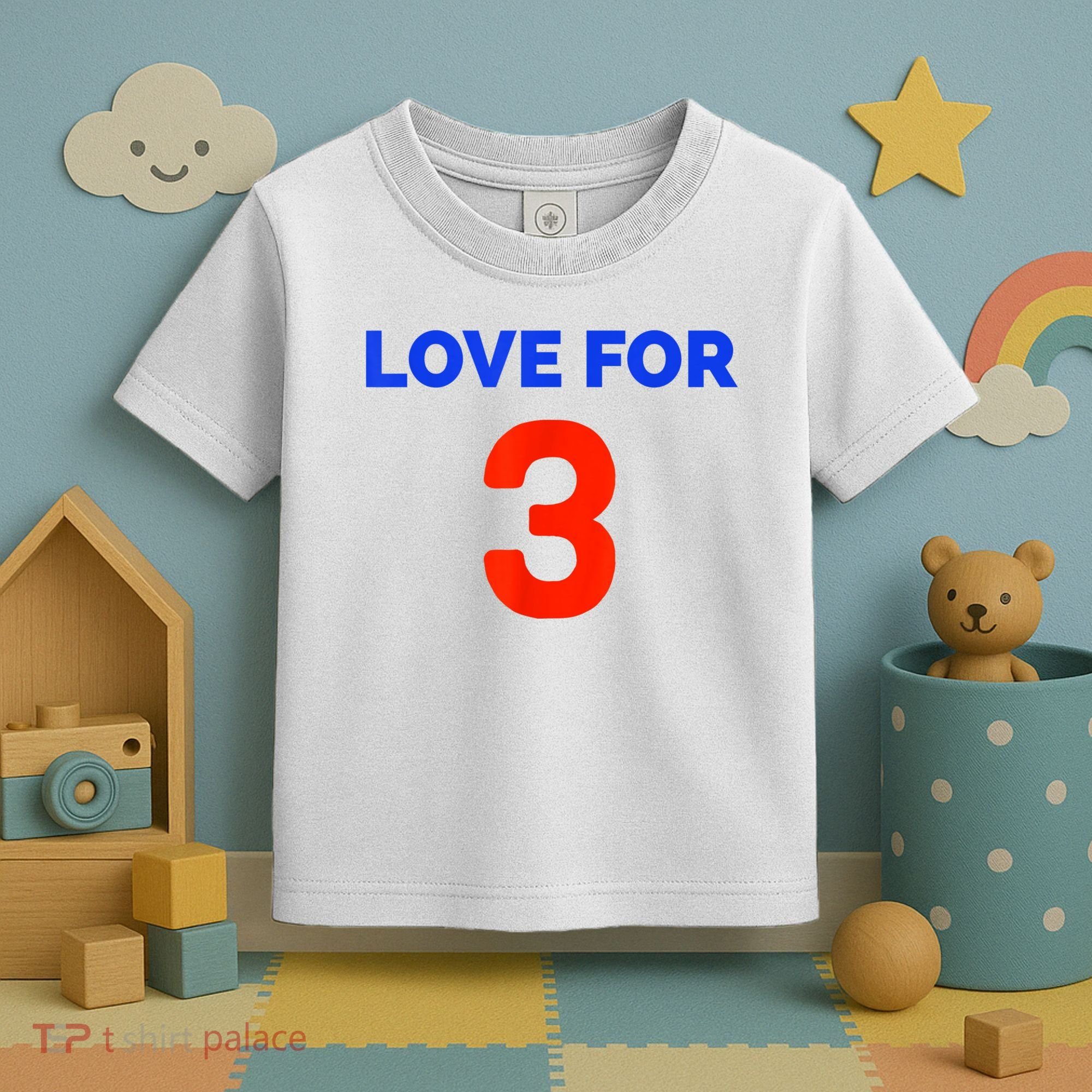 Love For 3 Football Toddler T-Shirt