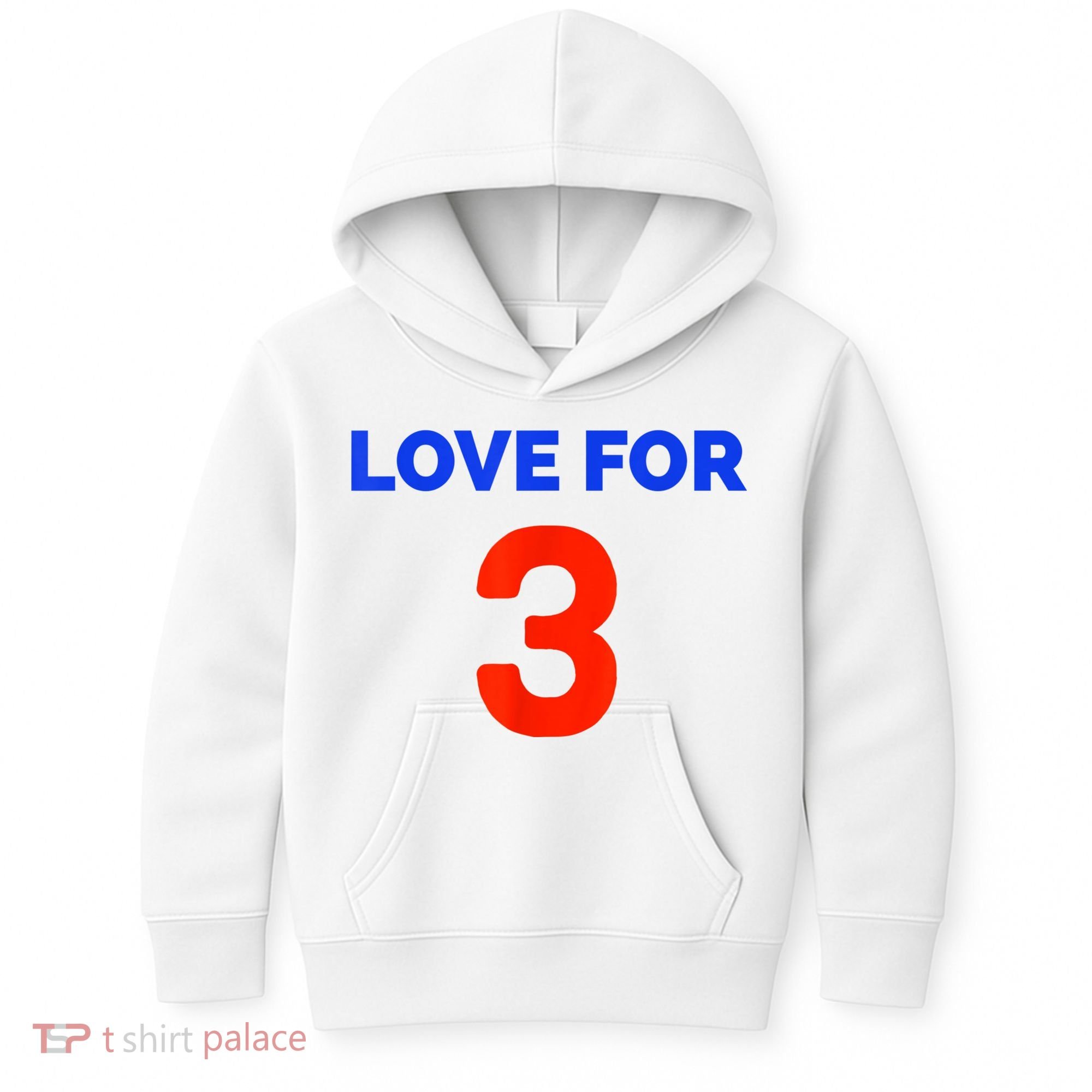 Love For 3 Football Kids Hoodie