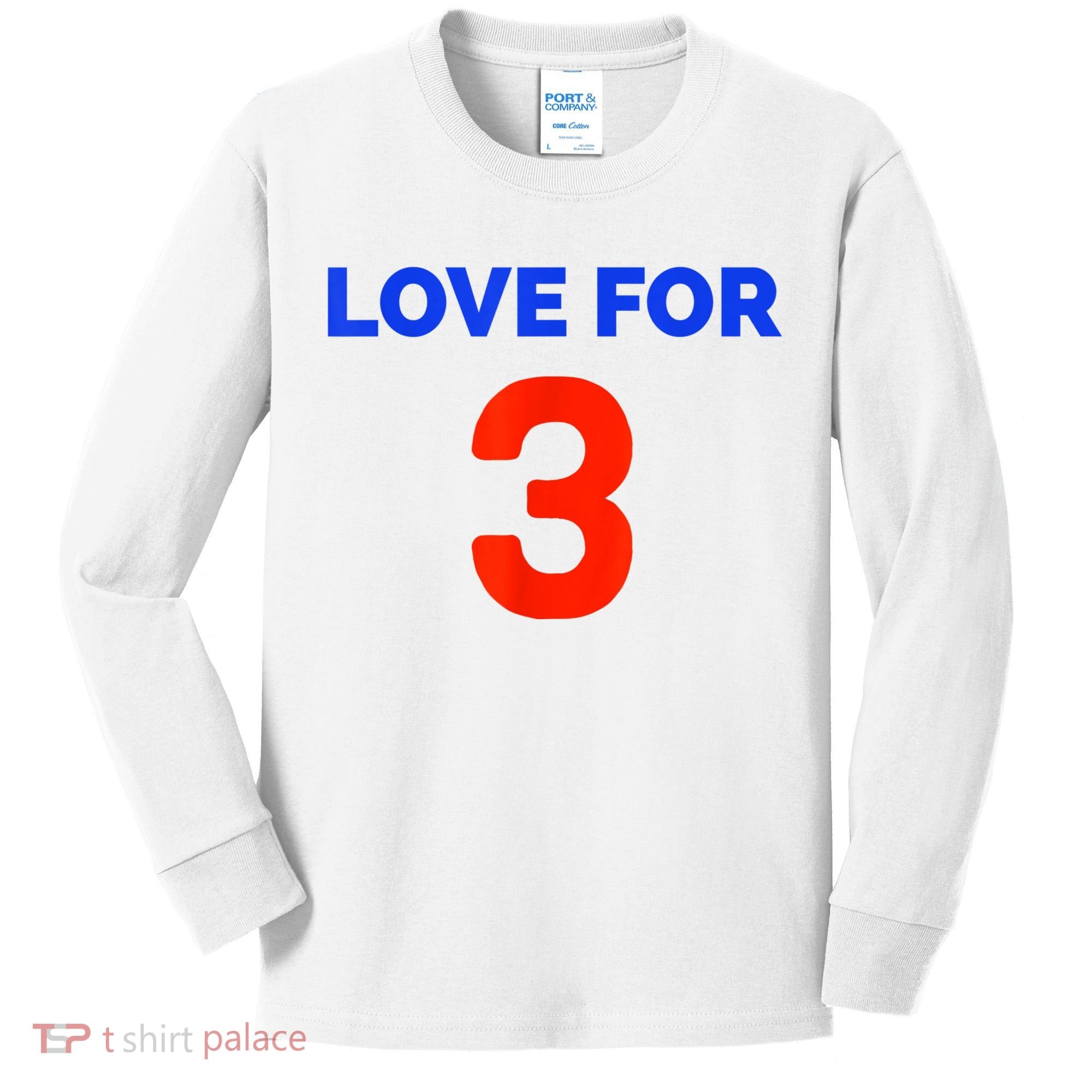 Love For 3 Football Kids Long Sleeve Shirt