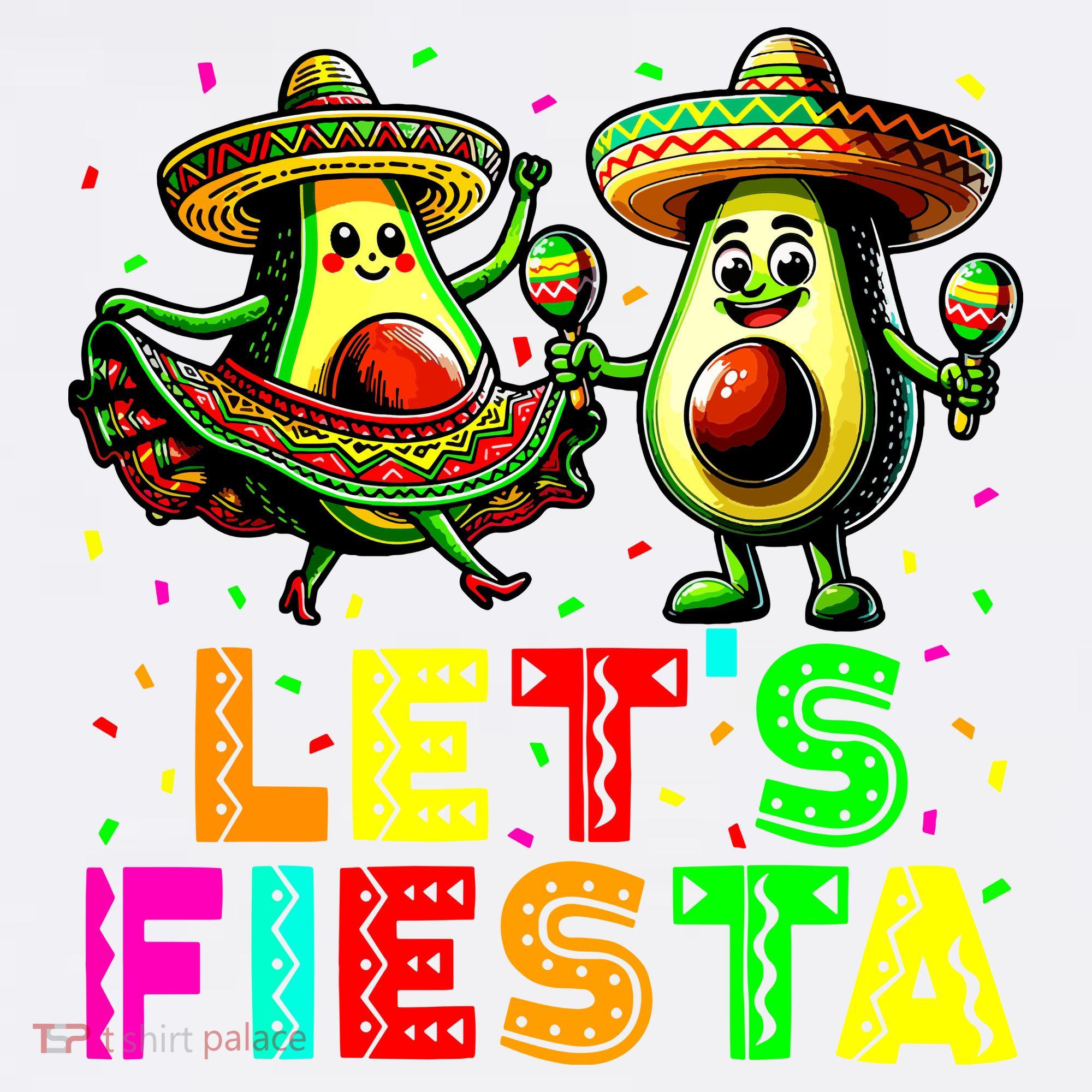 Lets Fiesta 5 Cinco De Mayo For Women Boy Girl Mexican T-Shirt