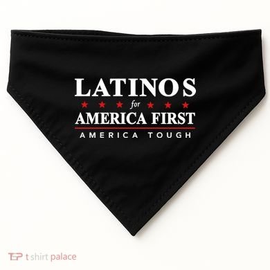 Latinos For America First America Tough USA-Made Doggie Bandana
