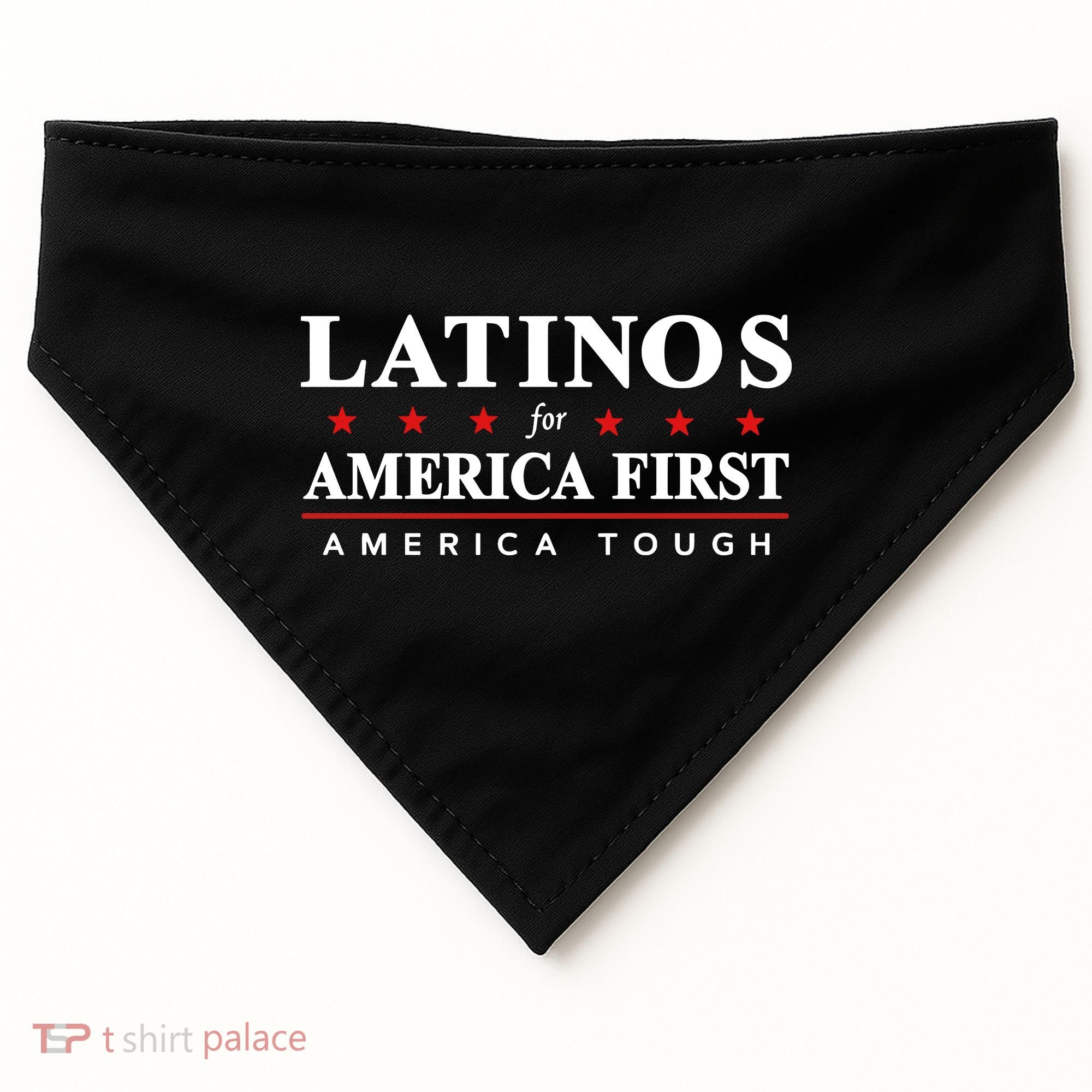 Latinos For America First America Tough USA-Made Doggie Bandana