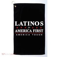 Latinos For America First America Tough Golf Towel thumb 0