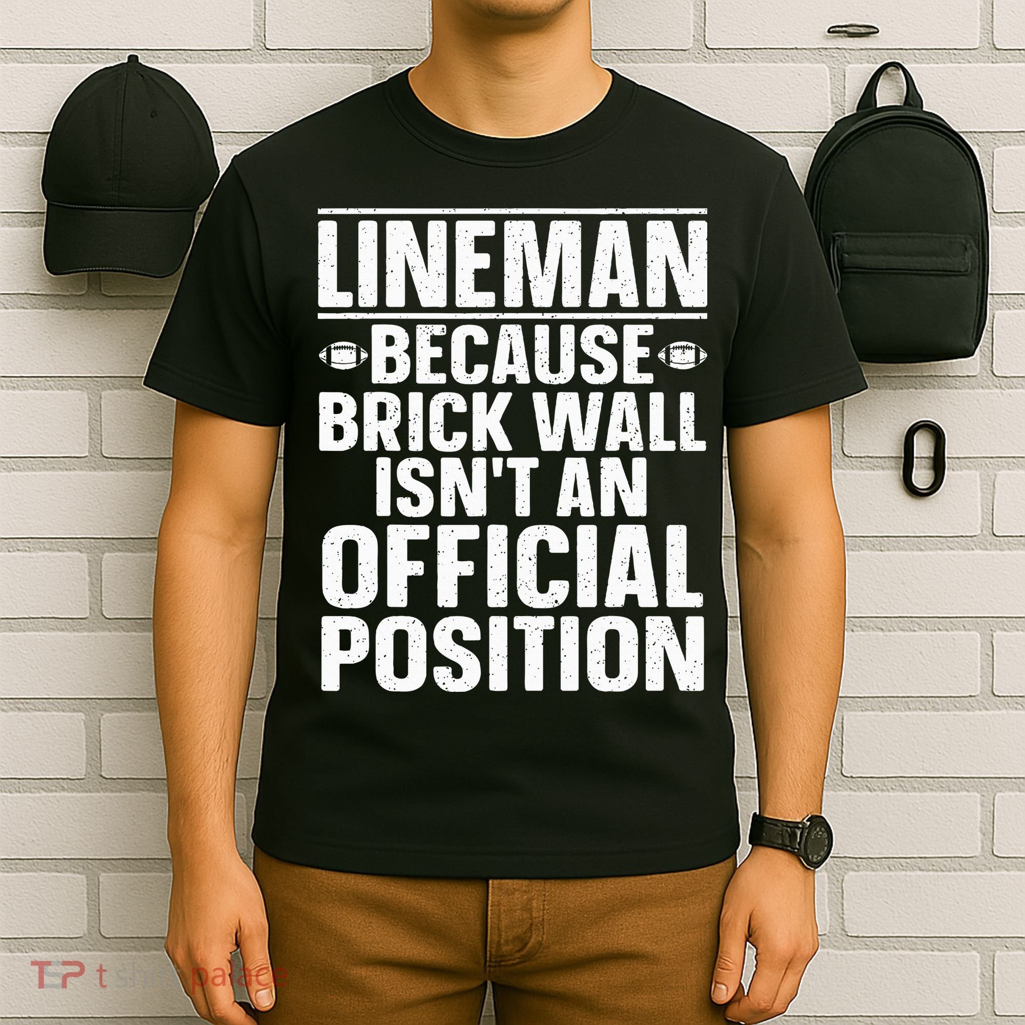 Lineman Football Art For Football Player Lineman T-Shirt