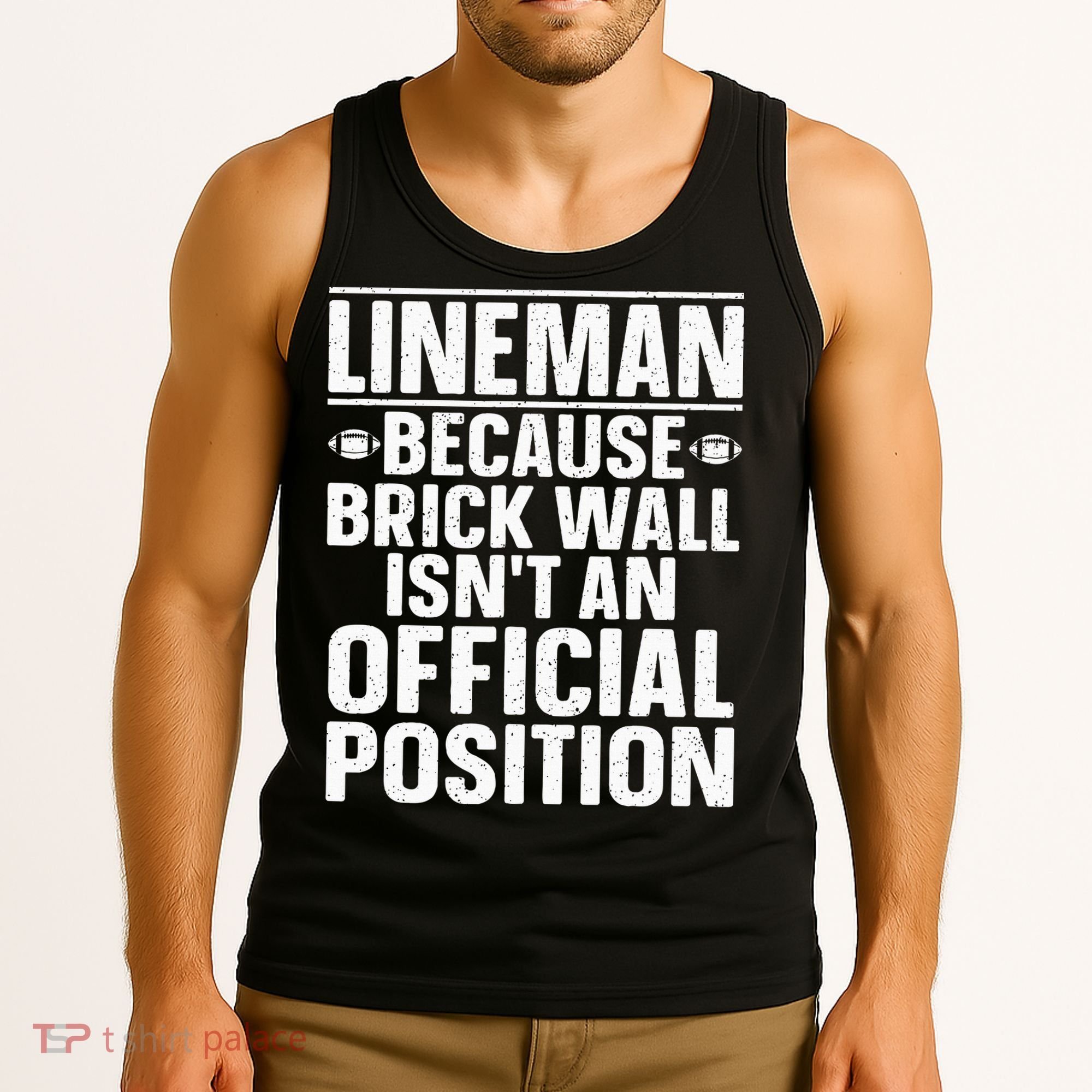 Lineman Football Art For Football Player Lineman Tank Top